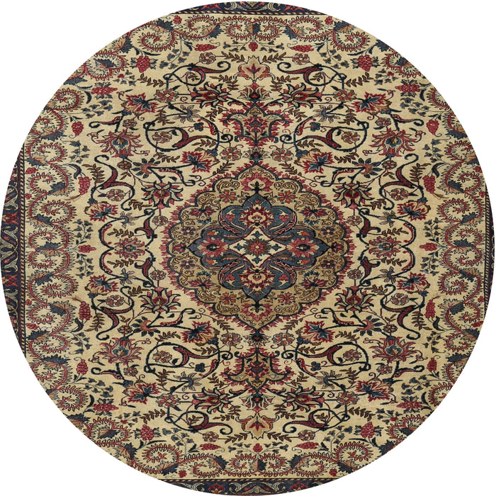 Round Traditional Bakers Brown Persian Rug, tr1898