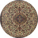 Round Traditional Bakers Brown Persian Rug, tr1898