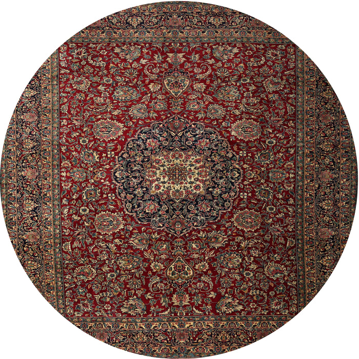 Square Machine Washable Traditional Brown Rug, wshtr1903