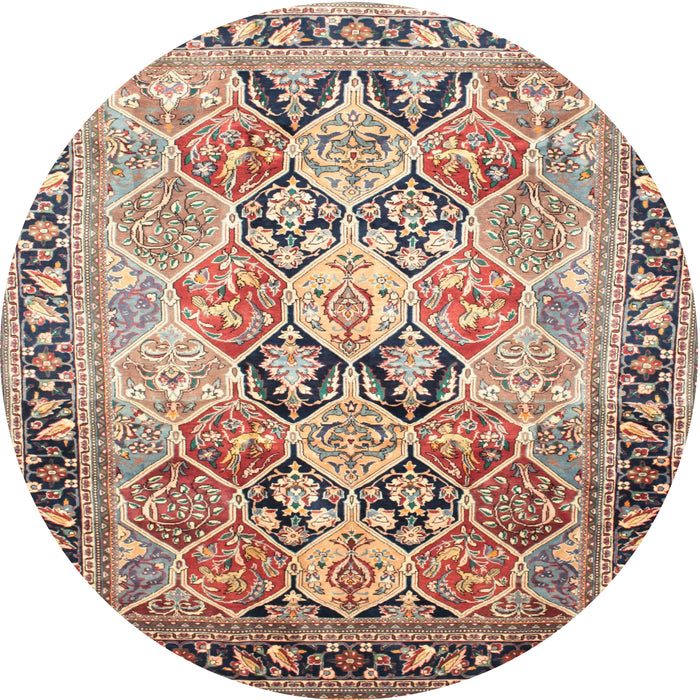 Square Machine Washable Traditional Chestnut Brown Rug, wshtr190