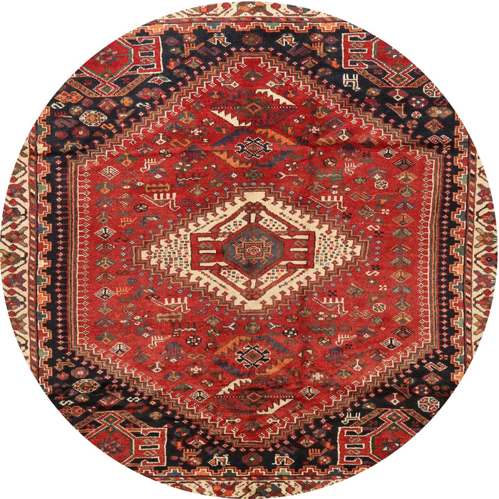 Square Machine Washable Traditional Rust Pink Rug, wshtr1911