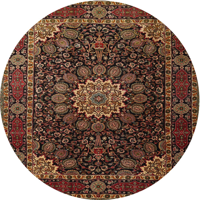 Round Traditional Red Persian Rug, tr1912