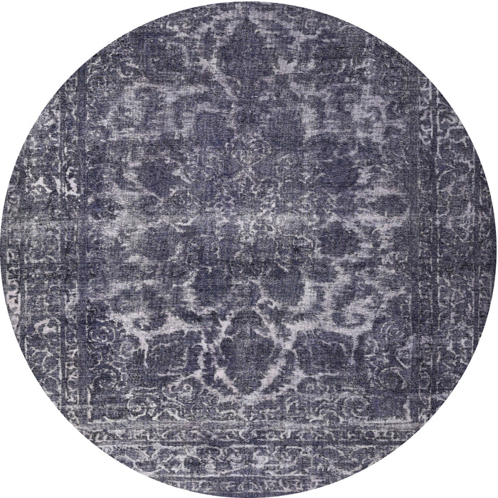 Square Machine Washable Traditional Silver Gray Rug, wshtr1918