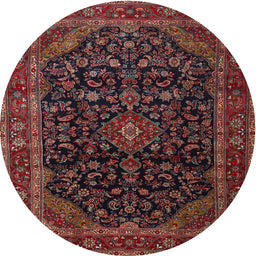 Square Machine Washable Traditional Chestnut Brown Rug, wshtr1922