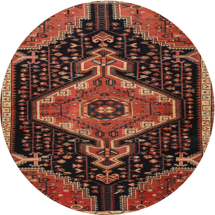 Round Traditional Red Persian Rug, tr1924