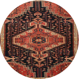Square Machine Washable Traditional Red Rug, wshtr1924