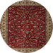 Square Machine Washable Traditional Crimson Red Rug, wshtr1928