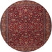 Square Machine Washable Traditional Dark Gold Brown Rug, wshtr1930