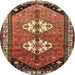 Round Traditional Red Persian Rug, tr1932