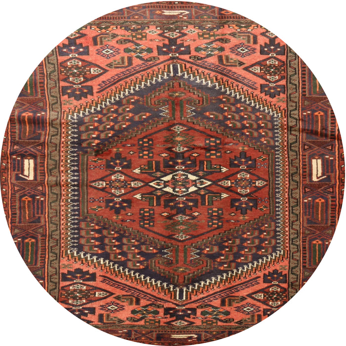 Round Traditional Red Persian Rug, tr1933