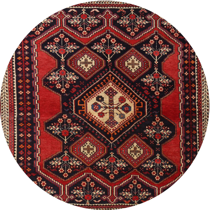 Square Machine Washable Traditional Sepia Brown Rug, wshtr1936