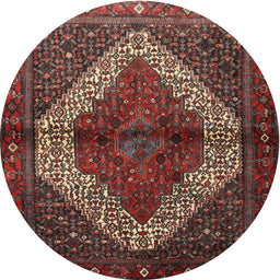 Square Machine Washable Traditional Brown Rug, wshtr1943