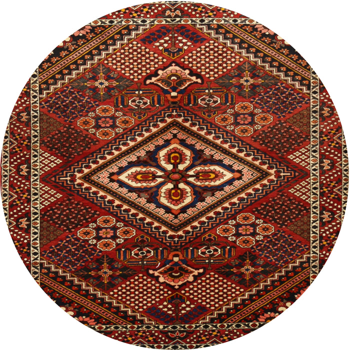 Round Traditional Light Brown Persian Rug, tr1946