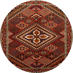 Square Machine Washable Traditional Light Brown Rug, wshtr1946