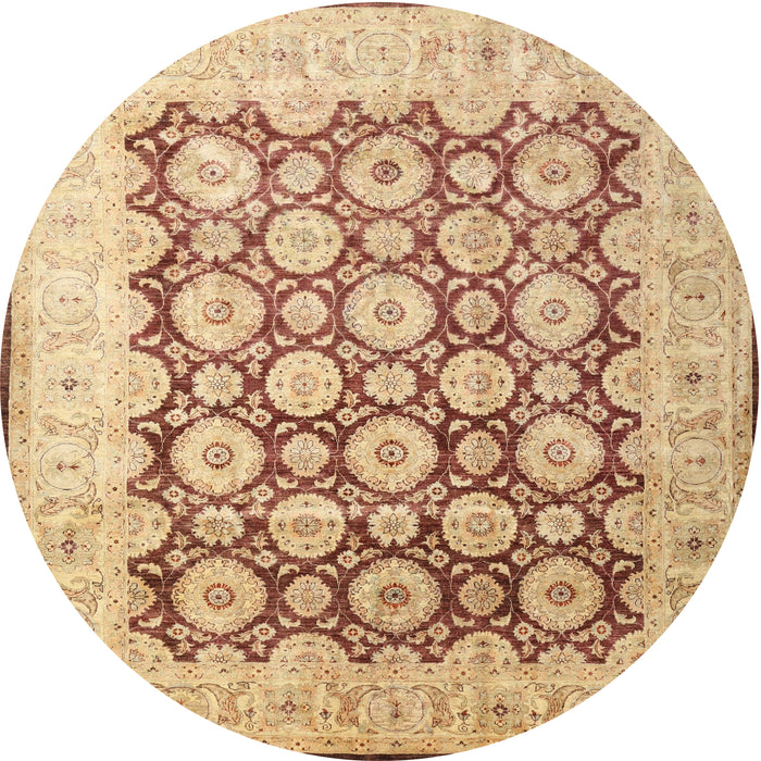 Square Machine Washable Traditional Chocolate Brown Rug, wshtr1947