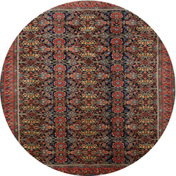Square Machine Washable Traditional Brown Rug, wshtr1948