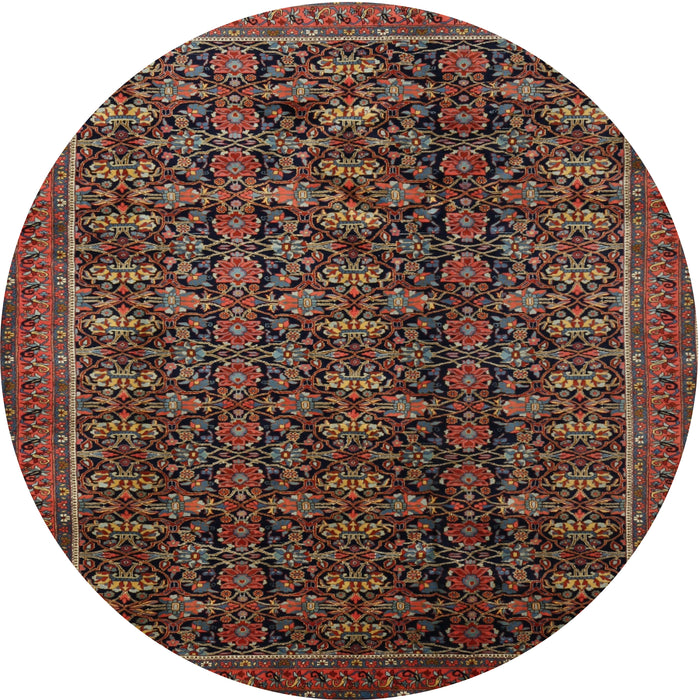 Square Machine Washable Traditional Brown Rug, wshtr1948