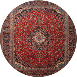 Square Machine Washable Traditional Rust Pink Rug, wshtr1969