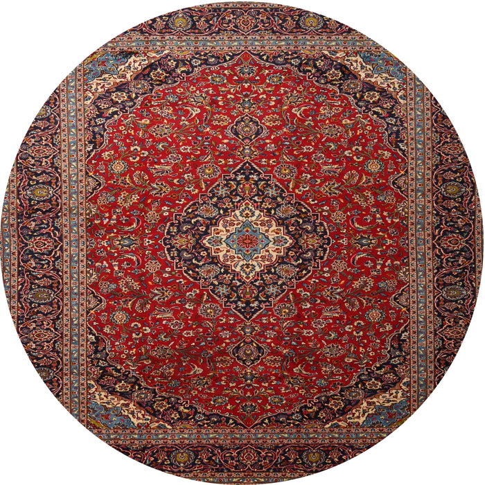 Square Machine Washable Traditional Rust Pink Rug, wshtr1969