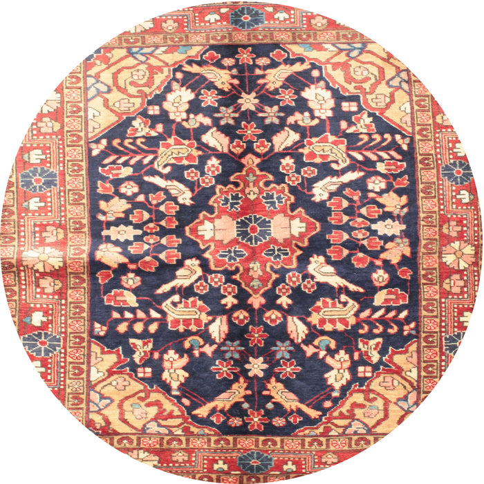 Round Traditional Cherry Red Persian Rug, tr196