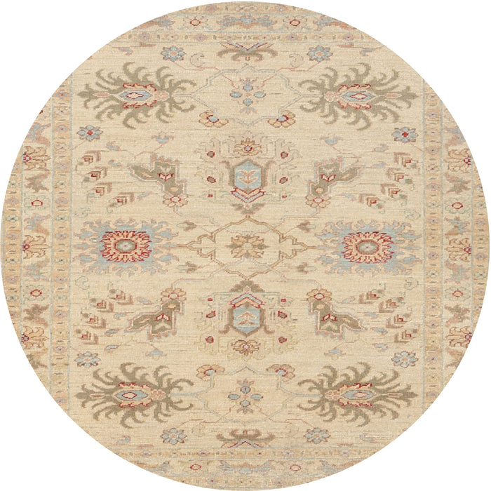Round Traditional Brown Persian Rug, tr1975