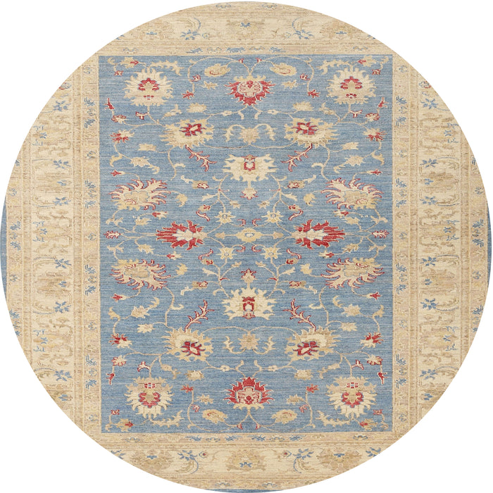 Round Traditional Brown Oriental Rug, tr1976