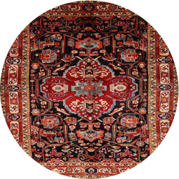 Square Machine Washable Traditional Crimson Red Rug, wshtr197