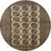 Square Machine Washable Traditional Bakers Brown Rug, wshtr1982