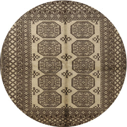 Square Machine Washable Traditional Bakers Brown Rug, wshtr1985