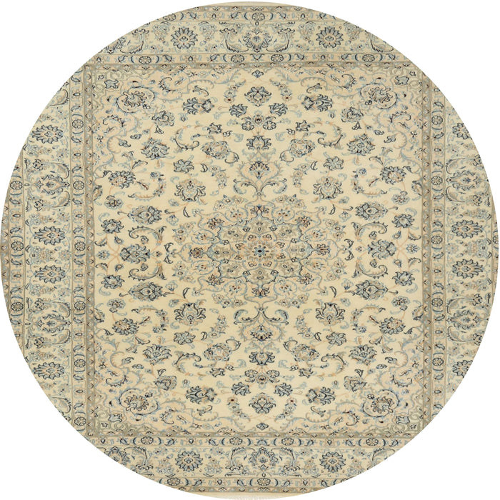 Round Traditional Brown Medallion Rug, tr1988