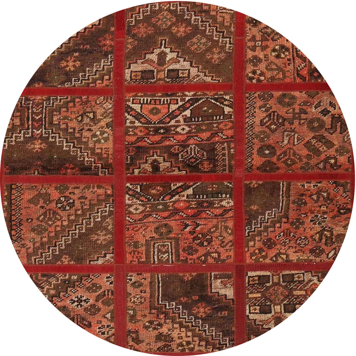 Square Machine Washable Traditional Tomato Red Rug, wshtr1995