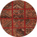 Square Machine Washable Traditional Tomato Red Rug, wshtr1995