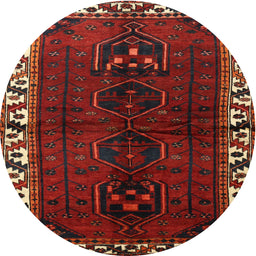 Square Machine Washable Traditional Chestnut Brown Rug, wshtr2002