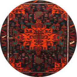 Square Machine Washable Traditional Milk Chocolate Brown Rug, wshtr2010