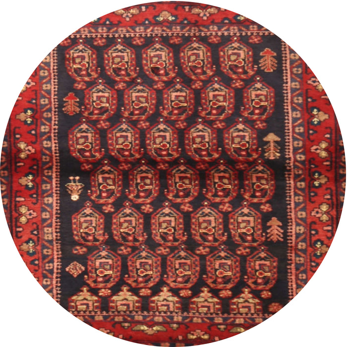 Round Traditional Red Persian Rug, tr2012