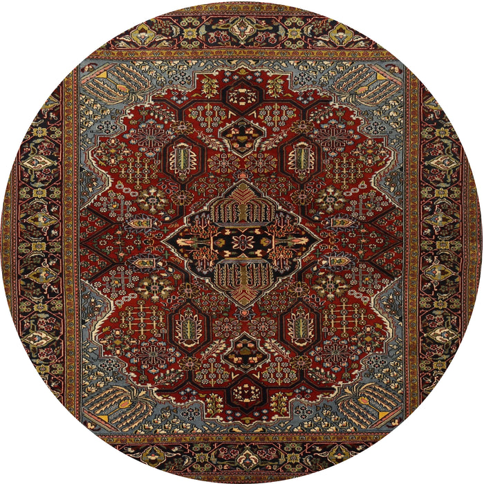 Square Machine Washable Traditional Red Rug, wshtr2020
