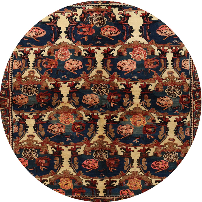 Round Traditional Red Persian Rug, tr2025