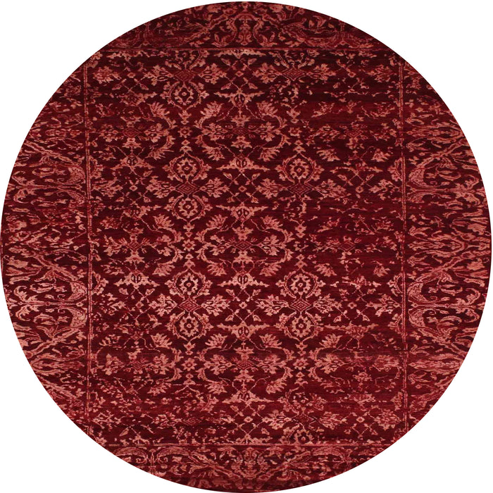 Round Traditional Red Persian Rug, tr2027