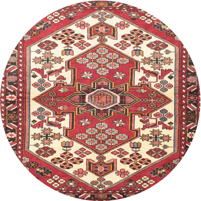 Round Traditional Red Persian Rug, tr202