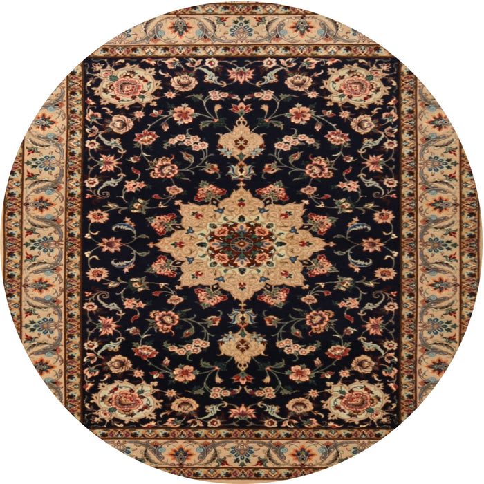 Round Traditional Bakers Brown Persian Rug, tr2043