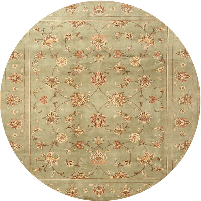 Round Traditional Bronze Brown Persian Rug, tr2052