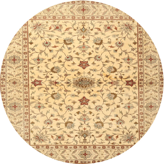Square Machine Washable Traditional Orange Rug, wshtr2053