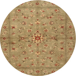 Square Machine Washable Traditional Gold Rug, wshtr2059