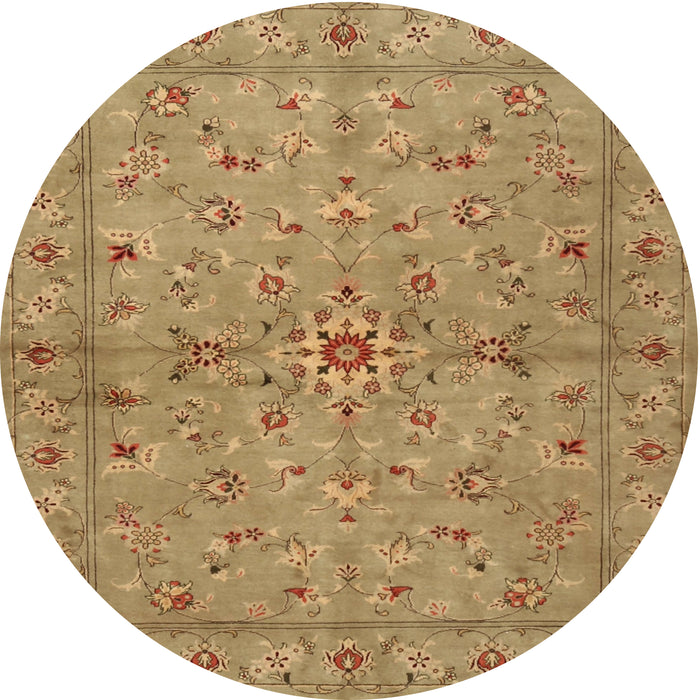 Square Machine Washable Traditional Gold Rug, wshtr2059