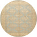 Round Traditional Brown Persian Rug, tr2069