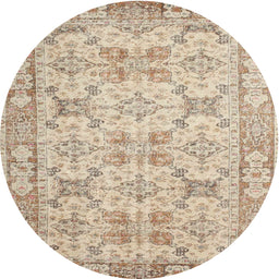Square Machine Washable Traditional Brown Rug, wshtr2072