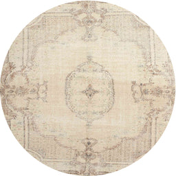 Square Machine Washable Traditional Navajo White Rug, wshtr2075