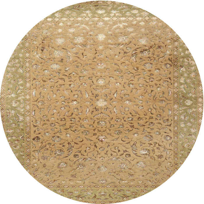 Round Traditional Cinnamon Brown Persian Rug, tr2083