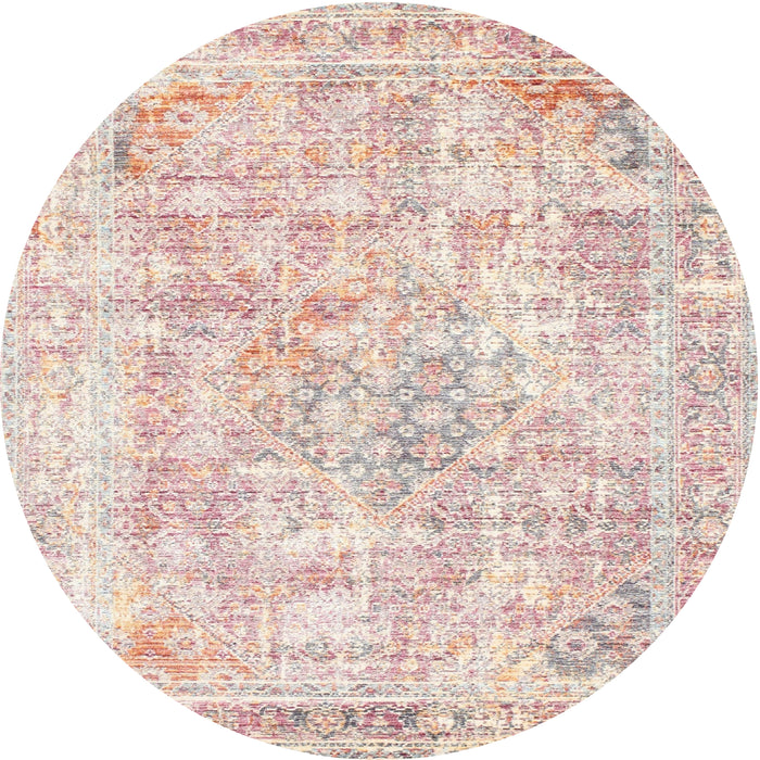 Square Machine Washable Traditional Gold Rug, wshtr2089