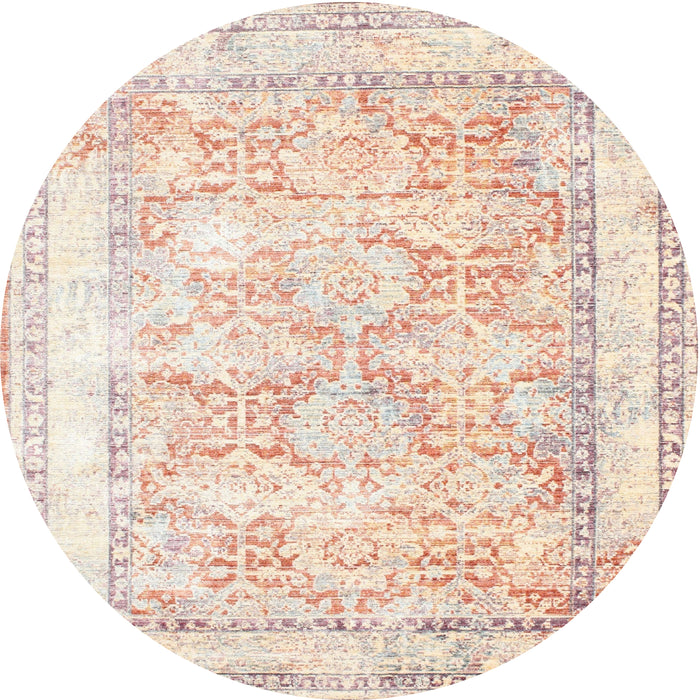 Round Traditional Beige Persian Rug, tr2090
